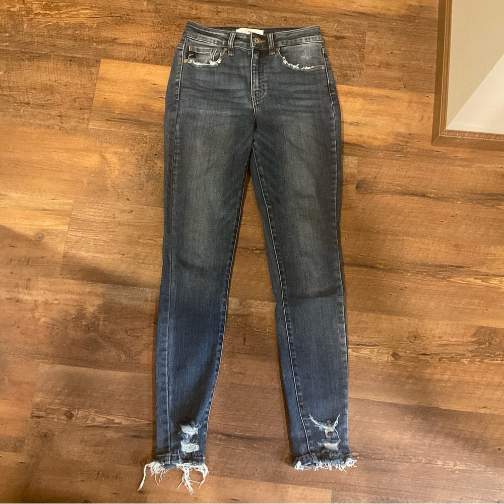 KanCan Dark Blue Distressed Skinny Jeans
